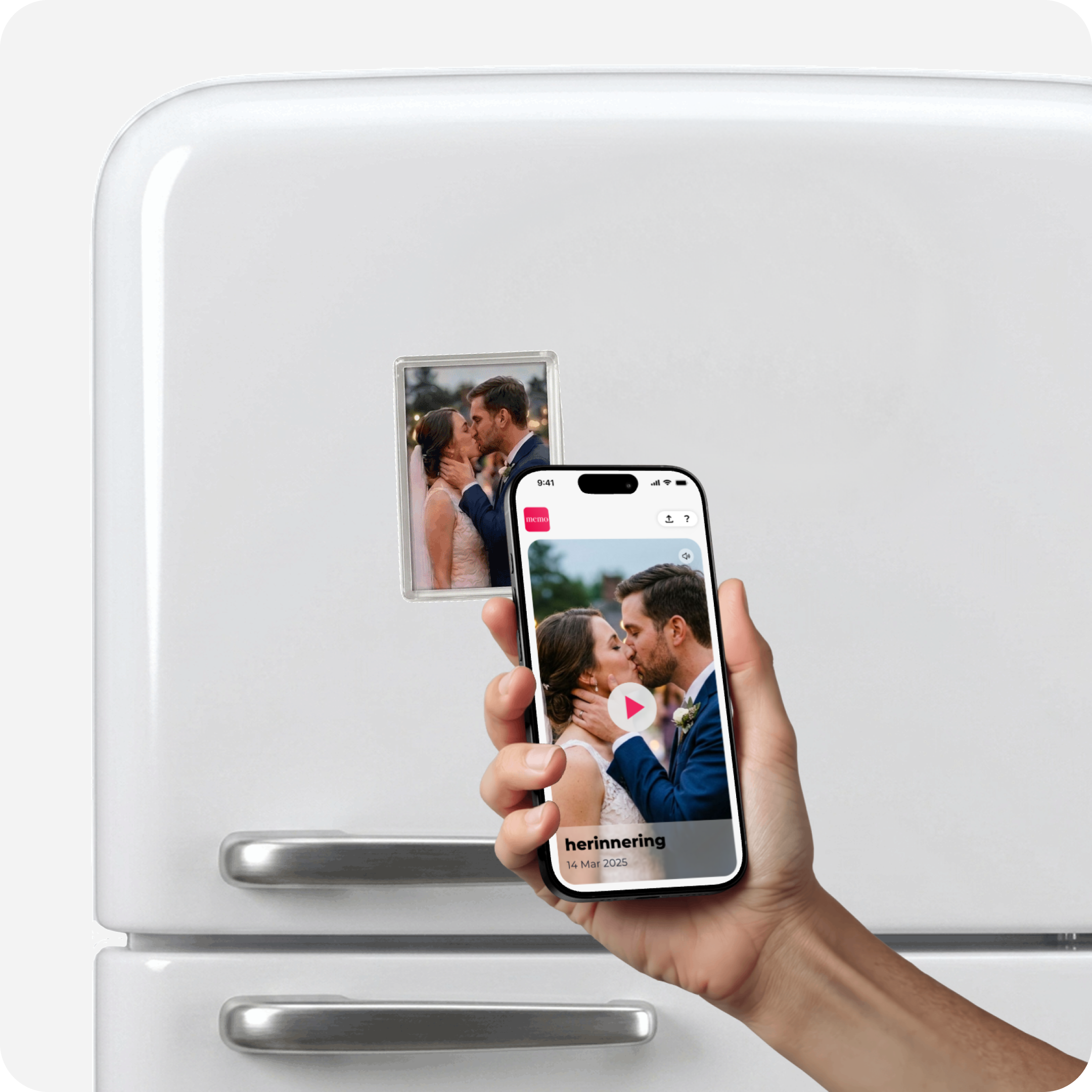 Hand met telefoon — ontdek de videoboodschap